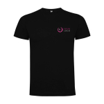T-shirt infantil, manga curta, algodão de malha 165 g/m2 Roly cor preto vista impressão serigrafia