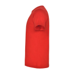 T-shirt infantil, manga curta, algodão de malha 165 g/m2 Roly cor vermelho vista lateral