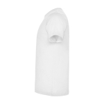T-shirt infantil, manga curta, algodão de malha 165 g/m2 Roly cor branco vista lateral