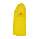 T-shirt infantil, manga curta, algodão de malha 165 g/m2 Roly cor amarelo vista lateral