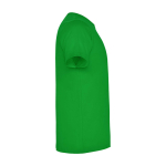 T-shirt infantil, manga curta, algodão de malha 165 g/m2 Roly cor verde relva segunda vista com lateral
