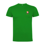 T-shirt infantil, manga curta, algodão de malha 165 g/m2 Roly cor verde relva vista impressão serigrafia