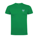 T-shirt infantil, manga curta, algodão de malha 165 g/m2 Roly cor verde tropical vista impressão serigrafia