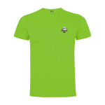 T-shirt infantil, manga curta, algodão de malha 165 g/m2 Roly cor verde-lima vista impressão serigrafia