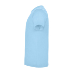 T-shirt infantil, manga curta, algodão de malha 165 g/m2 Roly cor azul-claro vista lateral