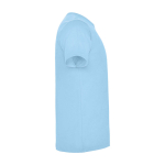 T-shirt infantil, manga curta, algodão de malha 165 g/m2 Roly cor azul-claro segunda vista com lateral