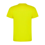 T-shirt infantil, manga curta, algodão de malha 165 g/m2 Roly cor amarelo fluorescente segunda vista traseira