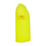T-shirt infantil, manga curta, algodão de malha 165 g/m2 Roly cor amarelo fluorescente segunda vista com lateral