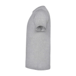 T-shirt infantil, manga curta, algodão de malha 165 g/m2 Roly cor cinzento-claro mesclado vista lateral