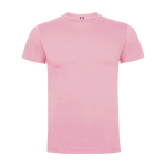 T-shirt infantil, manga curta, algodão de malha 165 g/m2 Roly cor cor-de-rosa claro