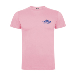 T-shirt infantil, manga curta, algodão de malha 165 g/m2 Roly cor cor-de-rosa claro vista impressão serigrafia