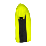 T-shirt desportiva infantil bicolor de poliéster 140 g/m2 Roly cor amarelo segunda vista com lateral
