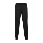 Calças desportivas unissexo em poliéster cintura elástica 220 g/m² Roly cor preto