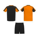 Conjunto desportivo unissexo, poliéster, 2 t-shirts 140 g/m2 Roly cor cor-de-laranja segunda vista traseira