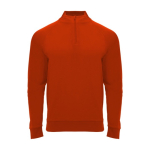 Sweatshirt desportiva com meio fecho de correr em poliéster 200 g/m² Roly cor vermelho