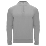 Sweatshirt desportiva com meio fecho em poliéster 200 g/m² Roly cor cinzento