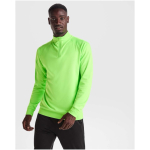 Sweatshirt desportiva com meio fecho em poliéster 200 g/m² Roly cor cinzento imagem de estilo de vida
