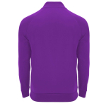 Sweatshirt desportiva com meio fecho em poliéster 200 g/m² Roly cor lilás segunda vista traseira