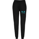 Calças desportivas de mulher em algodão e poliéster 280 g/m² Roly cor preto vista impressão serigrafia