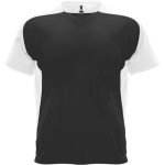 T-shirt desportiva unissexo manga curta em poliéster 140 g/m2 Roly cor preto