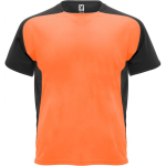 T-shirt desportiva unissexo manga curta em poliéster 140 g/m2 Roly cor cor-de-laranja