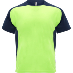 T-shirt desportiva unissexo manga curta em poliéster 140 g/m2 Roly cor verde-lima