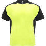 T-shirt desportiva unissexo manga curta em poliéster 140 g/m2 Roly cor amarelo fluorescente