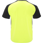 T-shirt desportiva unissexo manga curta em poliéster 140 g/m2 Roly cor amarelo fluorescente segunda vista traseira