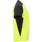 T-shirt desportiva unissexo manga curta em poliéster 140 g/m2 Roly cor amarelo fluorescente segunda vista com lateral