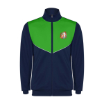 Fato de treino unisex poliéster bicolor a condizer 225 g/m2 Roly cor verde vista impressão serigrafia