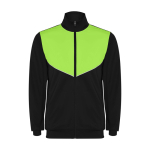 Fato de treino unisex poliéster bicolor a condizer 225 g/m2 Roly cor verde-lima