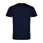 T-shirt de manga curta em algodão com gola em V para homem 155 g/m² Roly cor azul-marinho segunda vista traseira