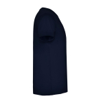 T-shirt de manga curta em algodão com gola em V para homem 155 g/m² Roly cor azul-marinho segunda vista com lateral