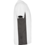 T-shirt desportiva de poliéster para homem bicolor 140 g/m2 Roly cor branco segunda vista com lateral