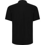 Polo piqué unissexo em algodão e poliéster com bolso 190 g/m² Roly cor preto segunda vista traseira