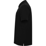 Polo piqué unissexo em algodão e poliéster com bolso 190 g/m² Roly cor preto vista lateral
