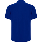 Polo piqué unissexo em algodão e poliéster com bolso 190 g/m² Roly cor azul segunda vista traseira
