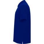 Polo piqué unissexo em algodão e poliéster com bolso 190 g/m² Roly cor azul vista lateral
