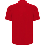 Polo piqué unissexo em algodão e poliéster com bolso 190 g/m² Roly cor vermelho segunda vista traseira