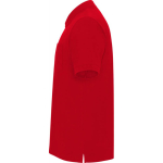Polo piqué unissexo em algodão e poliéster com bolso 190 g/m² Roly cor vermelho vista lateral