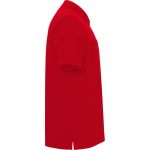 Polo piqué unissexo em algodão e poliéster com bolso 190 g/m² Roly cor vermelho segunda vista com lateral