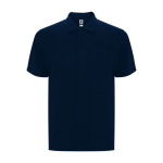 Polo piqué unissexo em algodão e poliéster com bolso 190 g/m² Roly cor azul-marinho