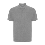 Polo piqué unissexo em algodão e poliéster com bolso 190 g/m² Roly cor cinzento-claro mesclado