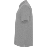 Polo piqué unissexo em algodão e poliéster com bolso 190 g/m² Roly cor cinzento-claro mesclado vista lateral