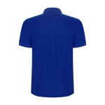 Polo piqué de homem em algodão e poliéster 190 g/m² Roly cor azul segunda vista traseira