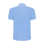 Polo piqué de homem em algodão e poliéster 190 g/m² Roly cor azul-claro segunda vista traseira
