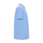 Polo piqué de homem em algodão e poliéster 190 g/m² Roly cor azul-claro segunda vista com lateral