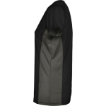 T-shirt desportiva de poliéster para mulher bicolor 140 g/m2 Roly cor preto vista lateral