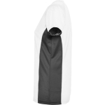 T-shirt desportiva de poliéster para mulher bicolor 140 g/m2 Roly cor branco vista lateral