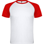 T-shirt desportiva unissexo manga curta poliéster 140 g/m2 Roly cor vermelho